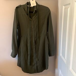 Fig PTP 22” Green 20% Merino WOOL Button Down Dress